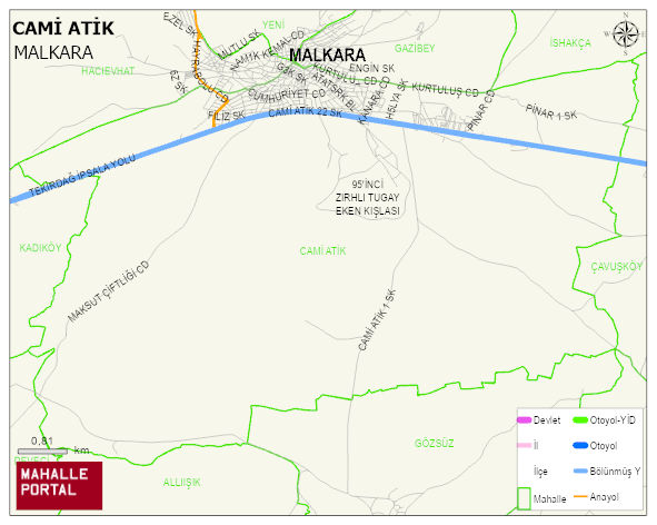 CAMİ ATİK Mahallesi Haritası | İnteraktif Köy ve Mahalle Sınırları