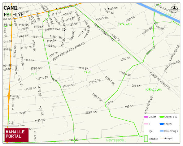 CAMİ Mahallesi Haritası | Coğrafi Yapı ve Detaylı Haritası
