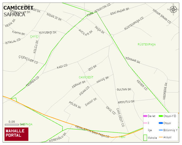 CAMİCEDİT Mahallesi Haritası | Dağlar, Ovalar ve Akarsu Bilgileri