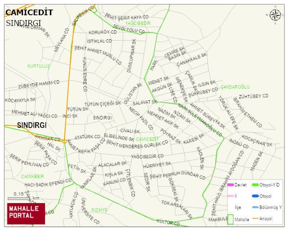 CAMİCEDİT Mahallesi Haritası | Yükselti ve Doğa Özellikleri
