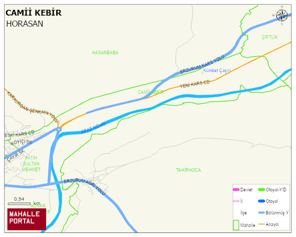 CAMİİ KEBİR Mahallesi Haritası | Dağlar, Ovalar ve Akarsu Bilgileri
