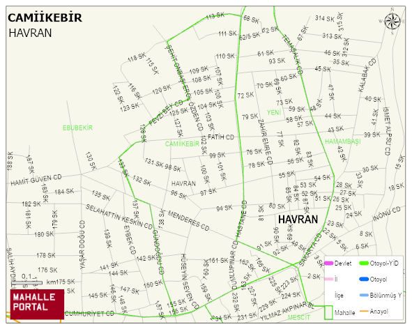 CAMİİKEBİR Mahallesi Haritası | Dağlar, Ovalar ve Akarsu Bilgileri