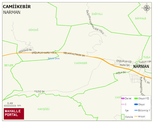 CAMİİKEBİR Mahallesi Haritası | Sayısal Bölge Görünümü