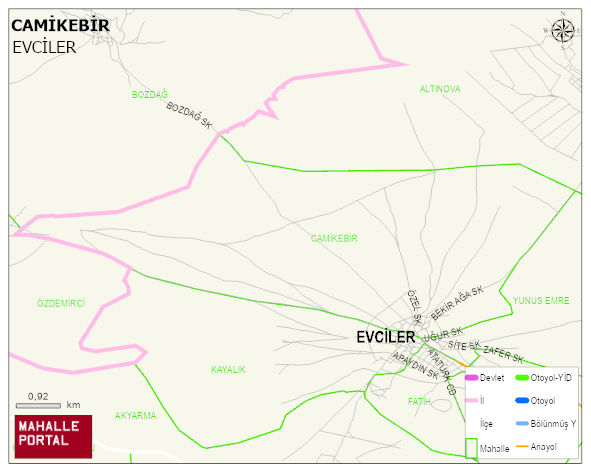 CAMİKEBİR Mahallesi Haritası | Coğrafi Yapı ve Detaylı Haritası
