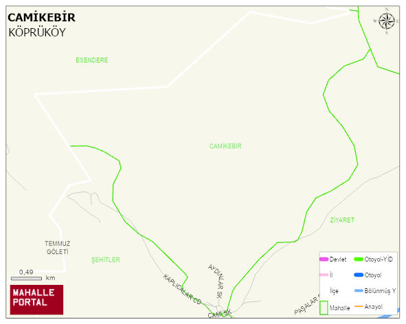 CAMİKEBİR Mahallesi Haritası | Detaylı Köy ve Mahalle Görünümü