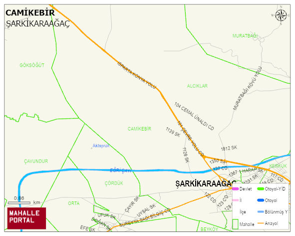 CAMİKEBİR Mahallesi Haritası | Dağlar, Ovalar ve Akarsu Bilgileri