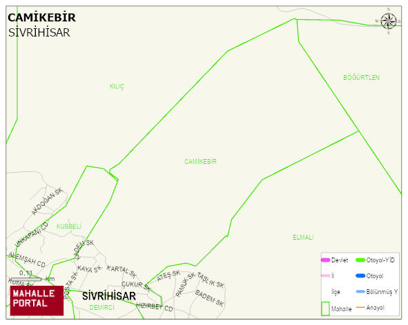 CAMİKEBİR Mahallesi Haritası | Mahalle ve Köy Sınırı