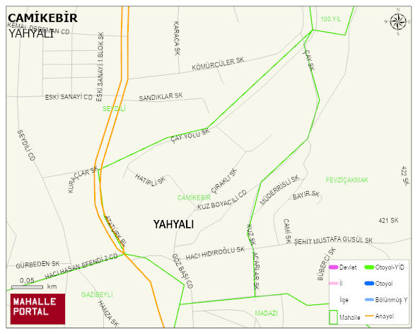 CAMİKEBİR Mahallesi Haritası | Detaylı Köy ve Mahalle Görünümü