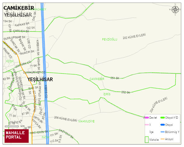 CAMİKEBİR Mahallesi Haritası | Detaylı Köy ve Mahalle Görünümü