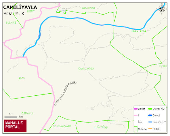 CAMİLİYAYLA Köyü Haritası | Güncel Mahalle ve Köy Haritası