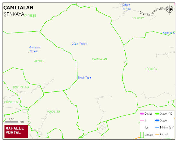 ÇAMLIALAN Mahallesi Haritası | Detaylı Köy ve Mahalle Görünümü
