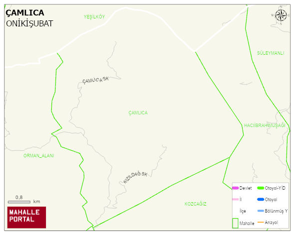ÇAMLICA Mahallesi Haritası | Sayısal Bölge Görünümü