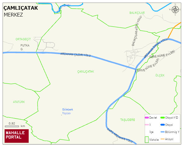 ÇAMLIÇATAK Köyü Haritası | Mahalle Sokak Haritası