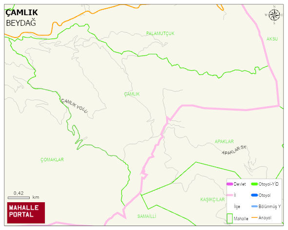 ÇAMLIK Mahallesi Haritası | Coğrafi Yapı ve Detaylı Haritası