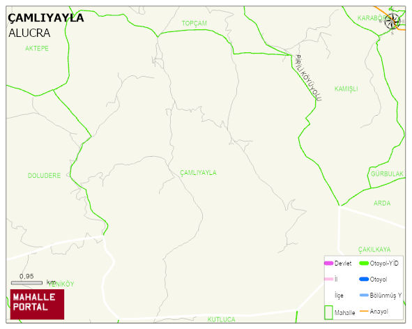 ÇAMLIYAYLA Köyü Haritası | Mahalle Sokak Haritası
