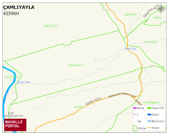 ÇAMLIYAYLA Köyü Haritası | Güncel Mahalle ve Köy Haritası