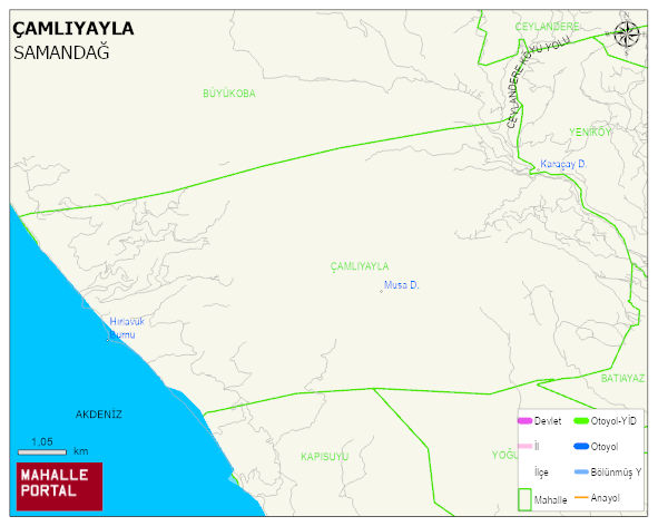 ÇAMLIYAYLA Mahallesi Haritası | Uydu Görüntüsü ve Harita Detayları