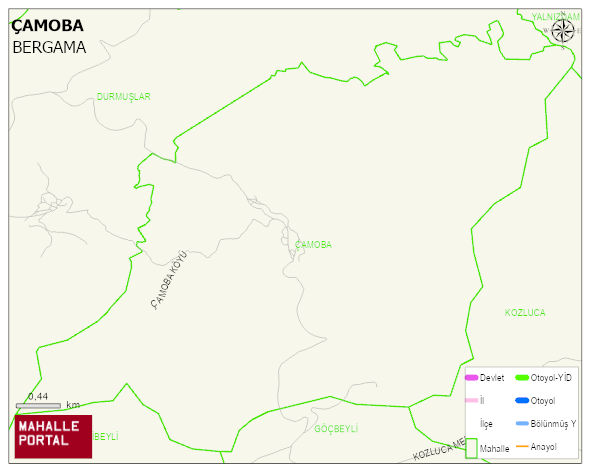 ÇAMOBA Mahallesi Haritası | Detaylı Köy ve Mahalle Görünümü
