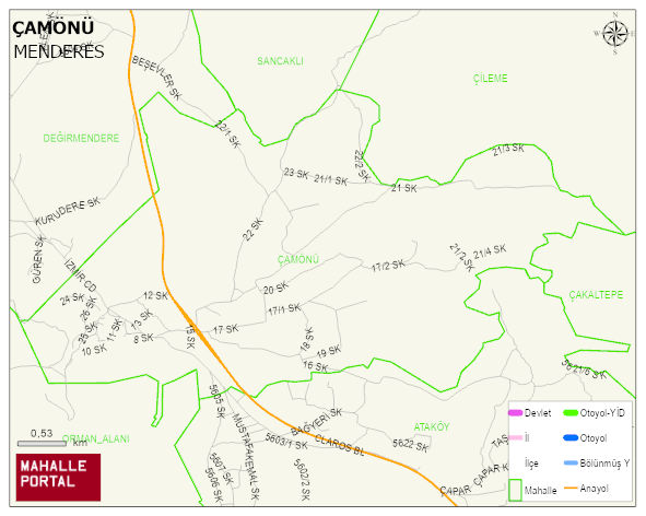 ÇAMÖNÜ Mahallesi Haritası | Güncel Mahalle ve Köy Haritası