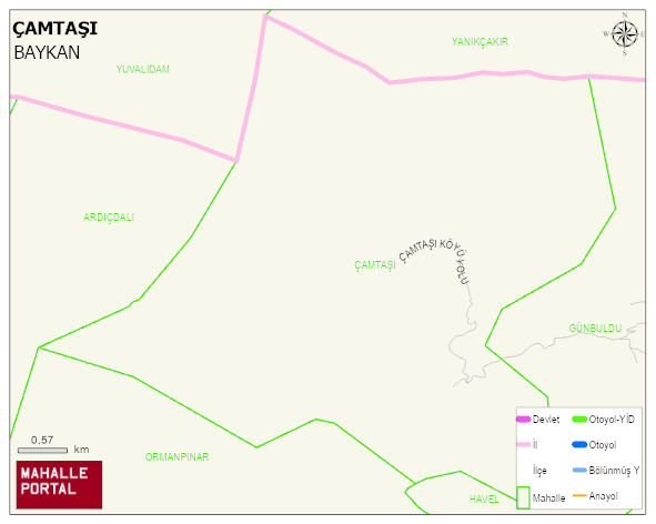 ÇAMTAŞI Köyü Haritası | Mahalle Sokak Haritası
