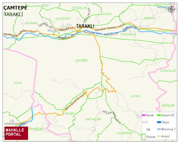 ÇAMTEPE Mahallesi Haritası | Mahalle ve Köy Sınırı