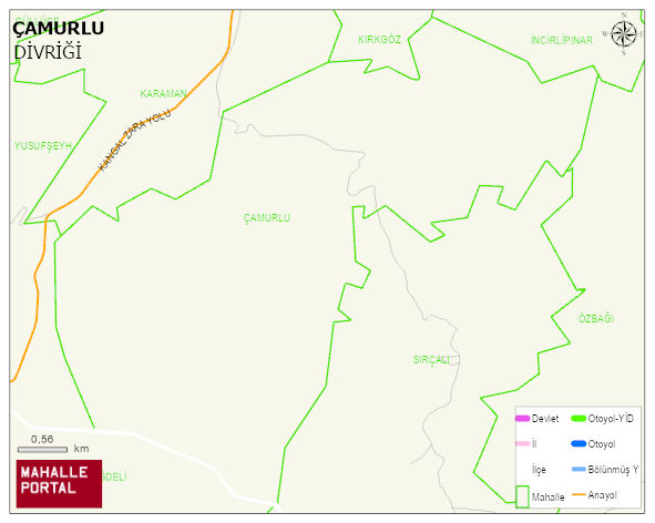ÇAMURLU Köyü Haritası | İnteraktif Köy ve Mahalle Sınırları