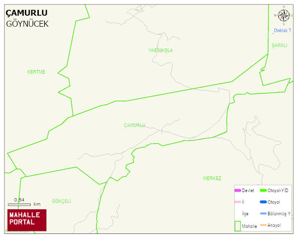 ÇAMURLU Köyü Haritası | Yükselti ve Doğa Özellikleri