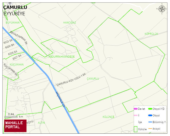 ÇAMURLU Mahallesi Haritası | Mahalle ve Köy Sınırı