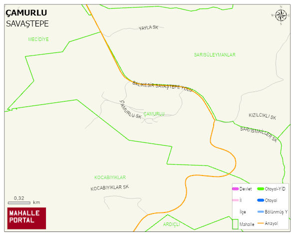 ÇAMURLU Mahallesi Haritası | Coğrafi Yapı ve Detaylı Haritası