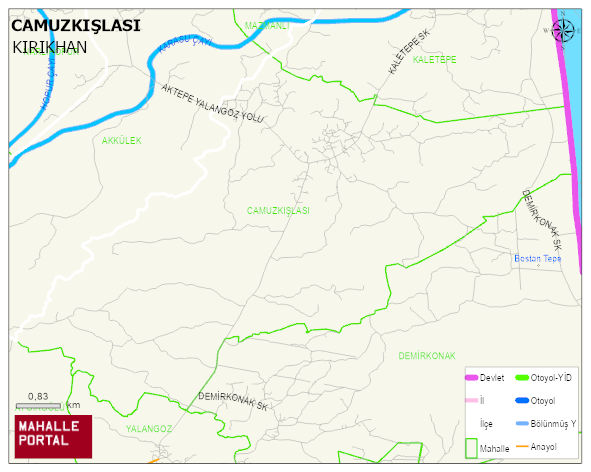 CAMUZKIŞLASI Mahallesi Haritası | Detaylı Köy ve Mahalle Görünümü
