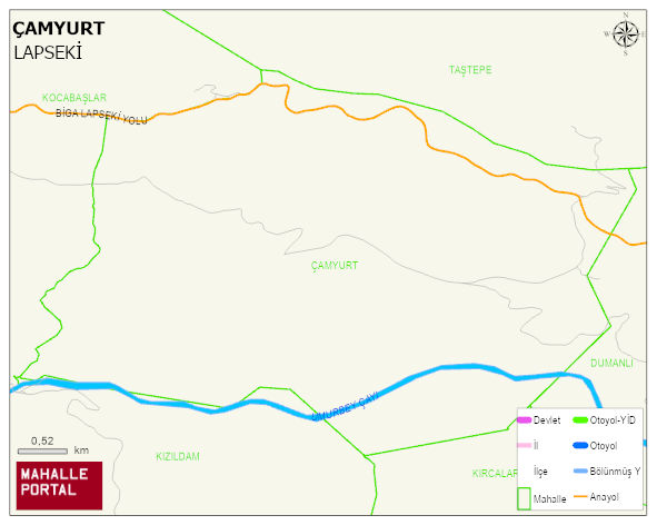 ÇAMYURT Köyü Haritası | Dağlar, Ovalar ve Akarsu Bilgileri