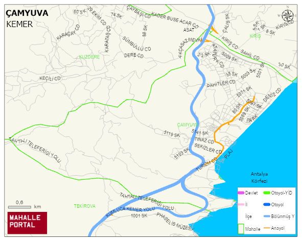 ÇAMYUVA Mahallesi Haritası | Coğrafi Yapı ve Detaylı Haritası