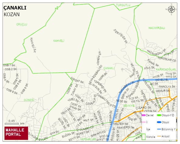 ÇANAKLI Mahallesi Haritası | Mahalle ve Köy Sınırı