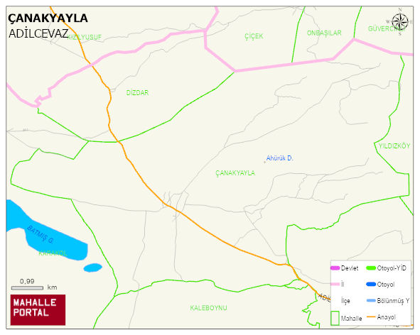 ÇANAKYAYLA Köyü Haritası | Mahalle ve Köy Sınırı
