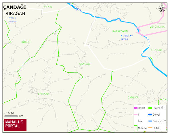 ÇANDAĞI Köyü Haritası | Güncel Mahalle ve Köy Haritası