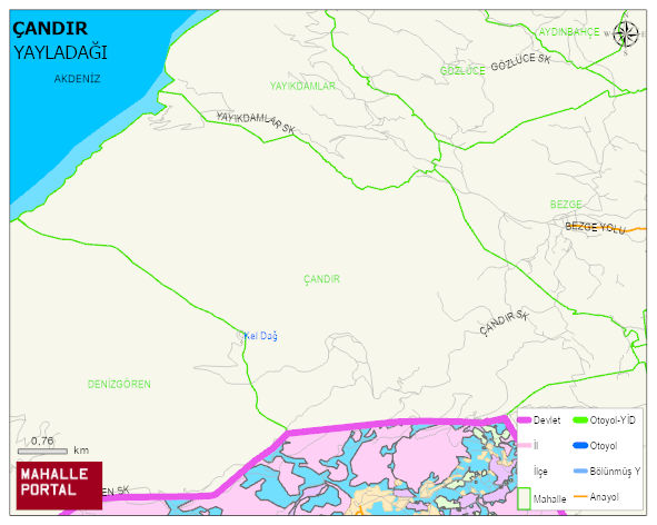 ÇANDIR Mahallesi Haritası | Sayısal Bölge Görünümü