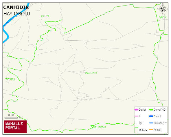 CANHIDIR Mahallesi Haritası | Mahalle ve Köy Sınırı