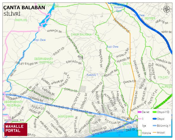 ÇANTA BALABAN Mahallesi Haritası | Güncel Mahalle ve Köy Haritası