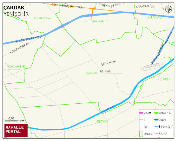 ÇARDAK Mahallesi Haritası | İnteraktif Köy ve Mahalle Sınırları