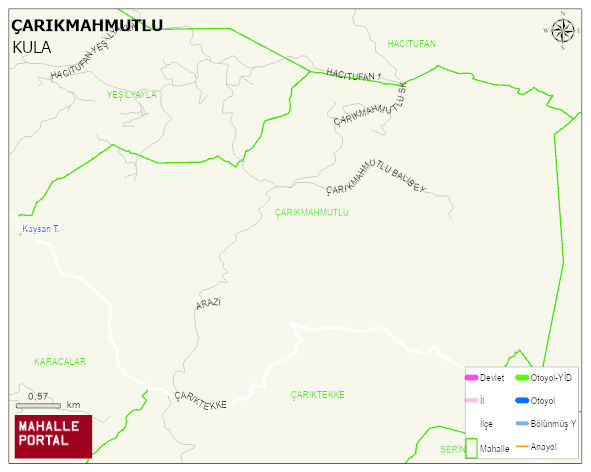 ÇARIKMAHMUTLU Mahallesi Haritası | Yükselti ve Doğa Özellikleri