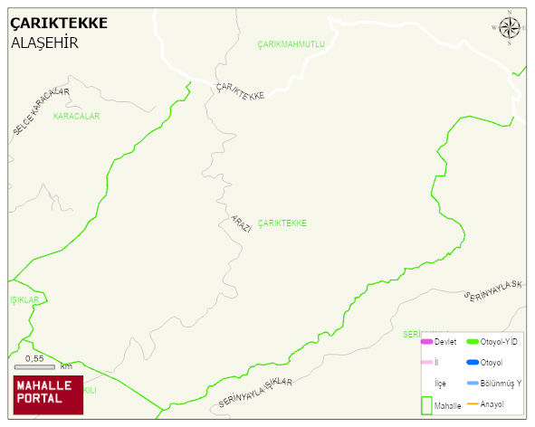 ÇARIKTEKKE Mahallesi Haritası | İnteraktif Köy ve Mahalle Sınırları
