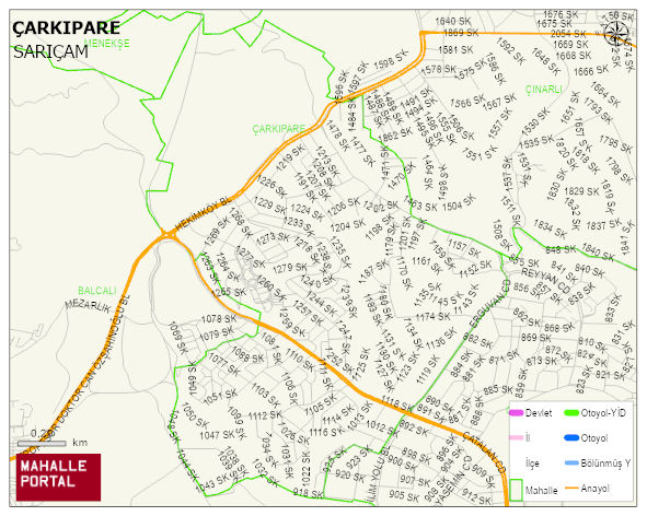 ÇARKIPARE Mahallesi Haritası | Mahalle ve Köy Sınırı
