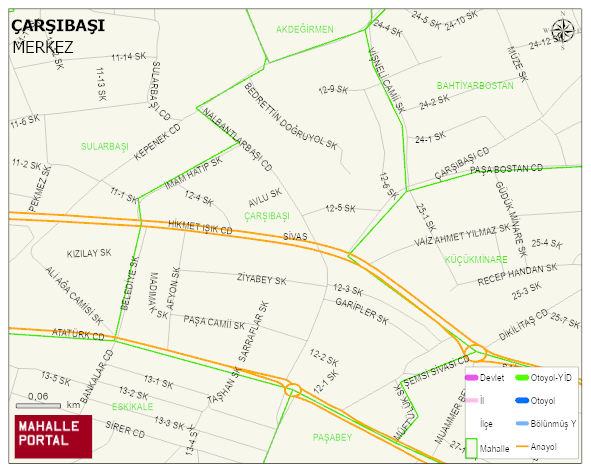 ÇARŞIBAŞI Mahallesi Haritası | Detaylı Köy ve Mahalle Görünümü