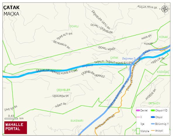 ÇATAK Mahallesi Haritası | İnteraktif Köy ve Mahalle Sınırları