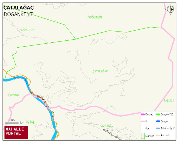 ÇATALAĞAÇ Köyü Haritası | İnteraktif Köy ve Mahalle Sınırları