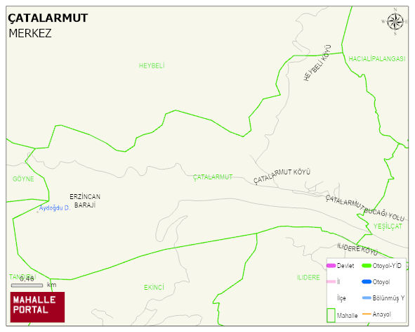 ÇATALARMUT Köyü Haritası | Detaylı Köy ve Mahalle Görünümü