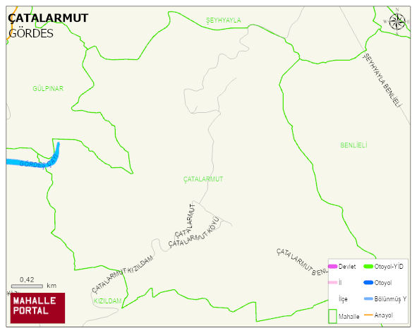 ÇATALARMUT Mahallesi Haritası | Coğrafi Yapı ve Detaylı Haritası