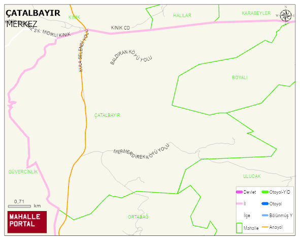 ÇATALBAYIR Köyü Haritası | İnteraktif Köy ve Mahalle Sınırları