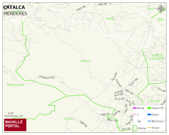 ÇATALCA Mahallesi Haritası | Dağlar, Ovalar ve Akarsu Bilgileri