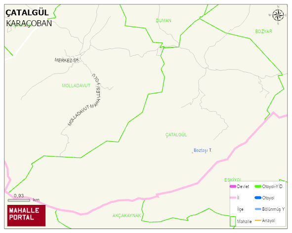 ÇATALGÜL Mahallesi Haritası | Sayısal Bölge Görünümü